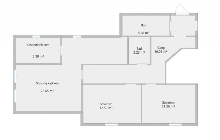 Plantegning. Ikke målbar.